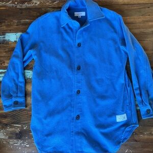 Anian Blue Women's Utility Jacket - Button-Front Casual Coat